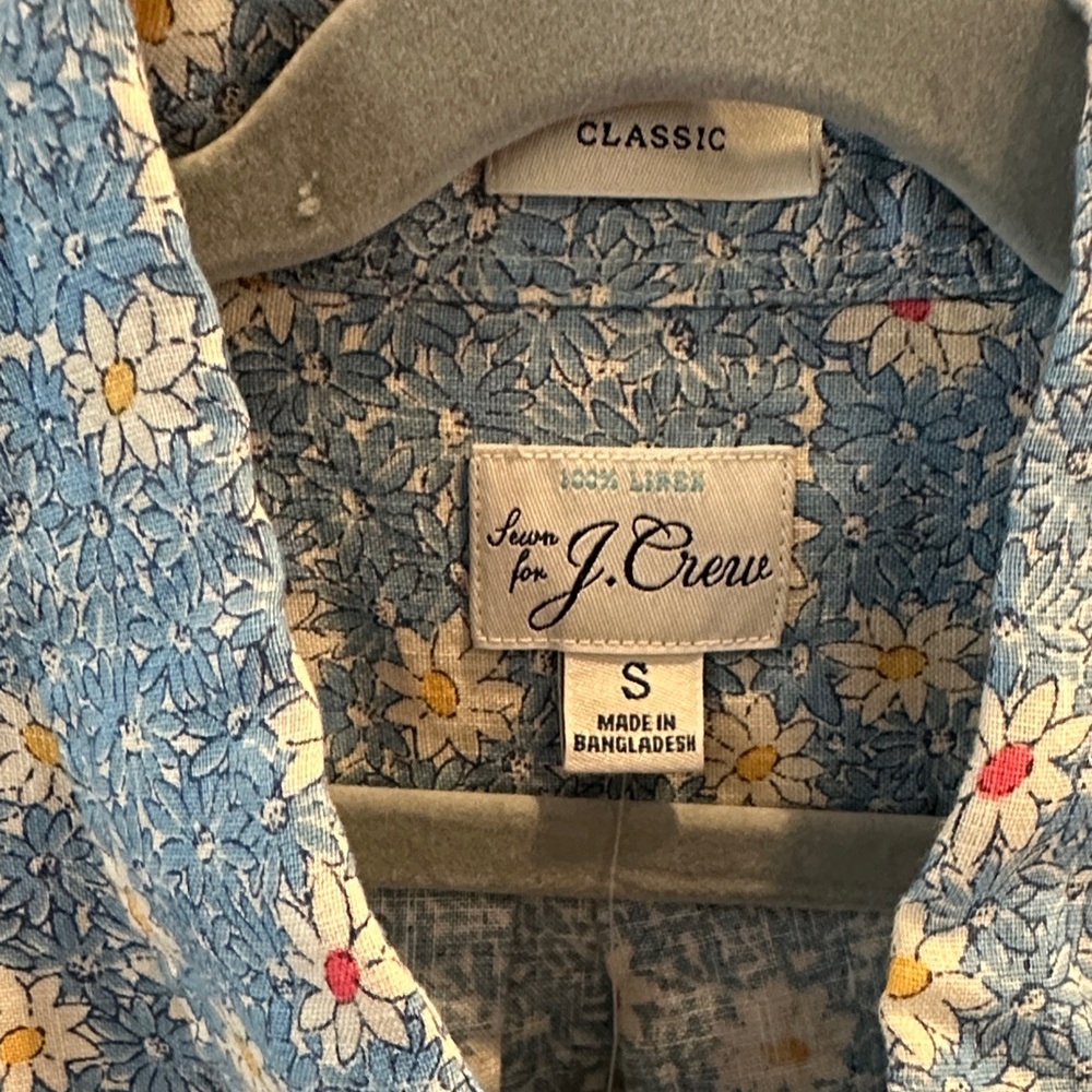 J. Crew Light Blue Floral Men's Shirt